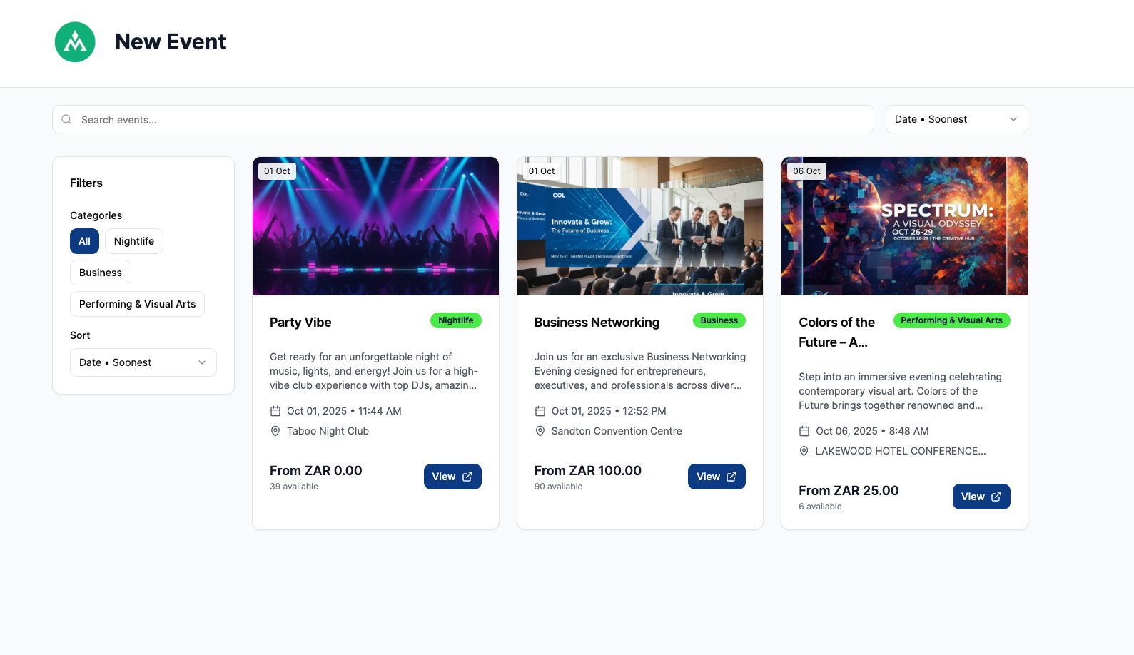 Ticket shop